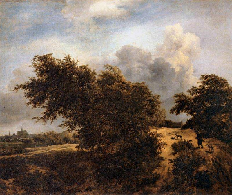 RUISDAEL, Jacob Isaackszon van The Thicket France oil painting art